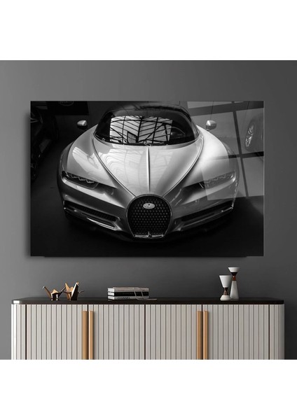 Bugatti Lüx Araba Cam Tablo