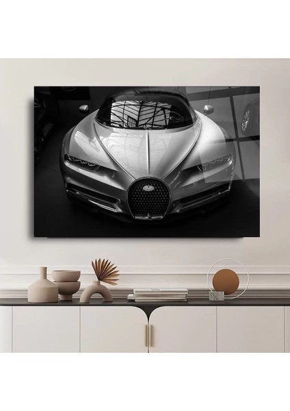 Bugatti Lüx Araba Cam Tablo