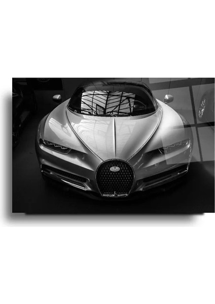 Bugatti Lüx Araba Cam Tablo