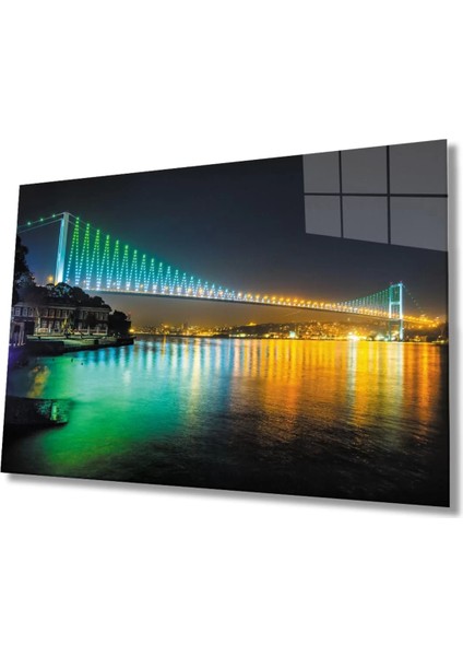 Istanbul Boğazı Manzara 4mm Dayanıklı Cam Tablo Temperli Cam