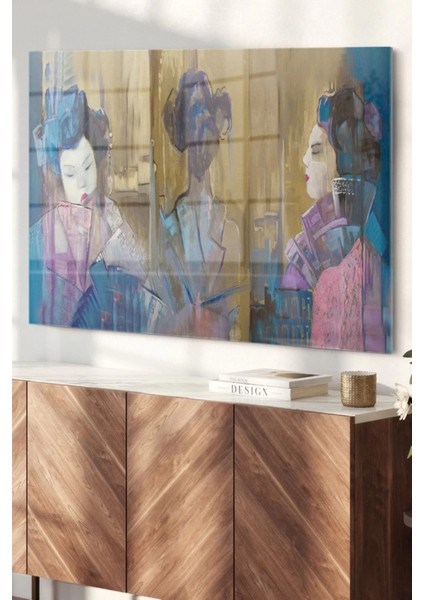 Japon Kadınlar | Sanat Temalı Cam Tablo | 50 x 70 cm