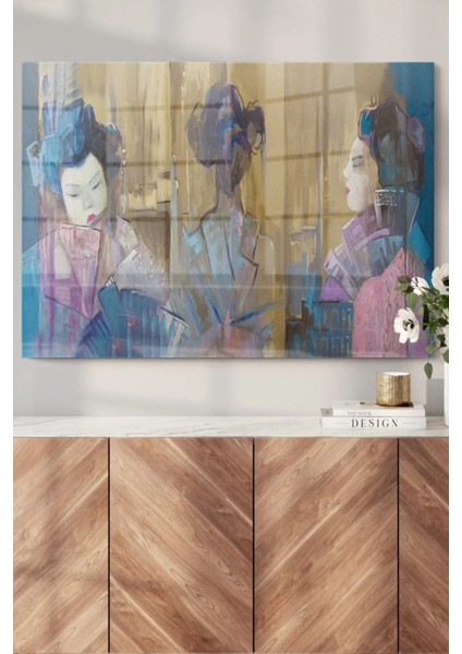Japon Kadınlar | Sanat Temalı Cam Tablo | 50 x 70 cm fiyatları
