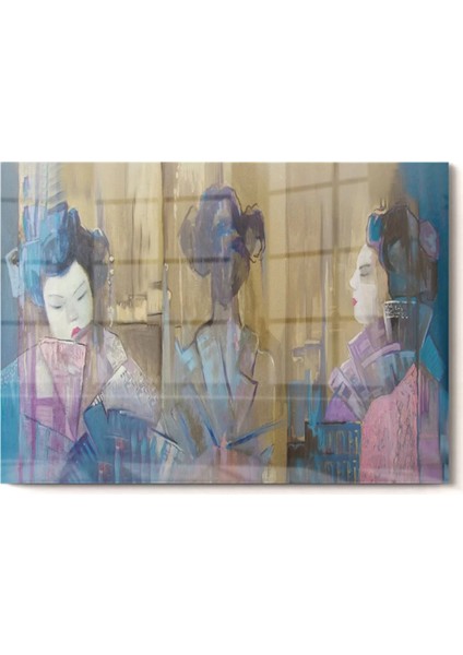 Japon Kadınlar | Sanat Temalı Cam Tablo | 50 x 70 cm fırsatları