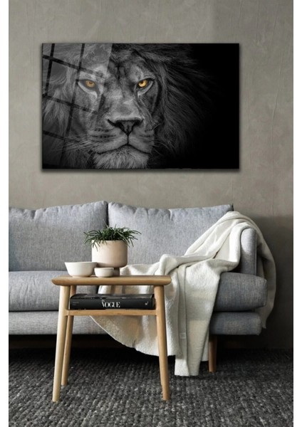 Aslan Cam Tablo Duvar Dekarasyonu Duvar Tablosu