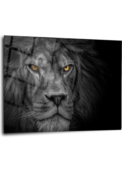 Aslan Cam Tablo Duvar Dekarasyonu Duvar Tablosu