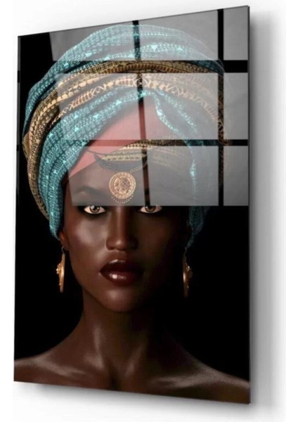 Afrikalı Kadın Cam Tablo fiyatları