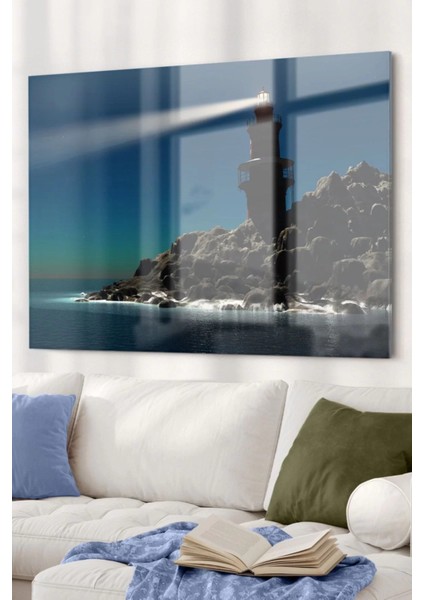 Deniz Feneri | Manzara Temalı Cam Tablo | 50 x 70 cm