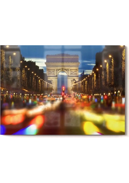 Şehrin Işıkları | Şehir Temalı Cam Tablo | 50 x 70 cm fırsatları