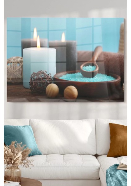 Mavi Mumlar| Mumlar Temalı Cam Tablo | 50 x 70 cm fiyatları