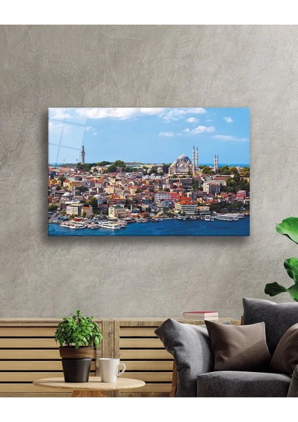 Marsilyan- Istanbul Kuş Bakışı Manzarası Cam Tablo fiyatları