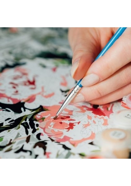 Canvas Anne ve Melekleri Sayılarla Boyama Seti Kasnaklı 40 x 50 cm