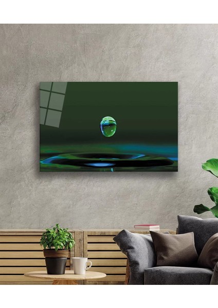 Marsilyan- Su Damlası Yeşil Cam Tablo Water Drop Green fiyatları
