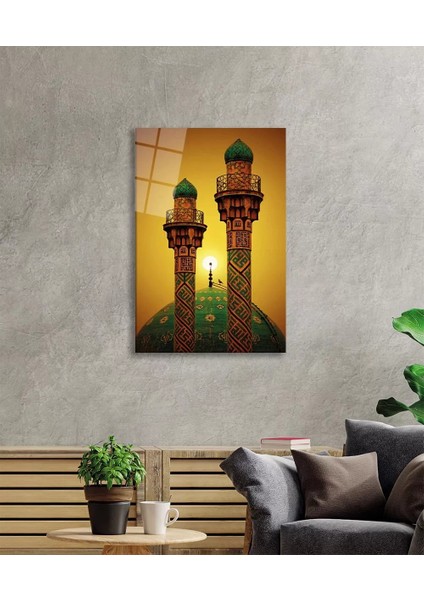 Marsilyan- Tahran Şerif Camii Dini Islami Cam Tablo modelleri