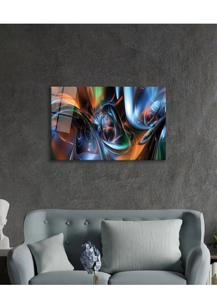 - Renkli Soyut Cam Tablo, Ev ve Ofis Duvar Dekoru, Hediyelik Büyük Temperli 4 mm Cam Tablo modelleri