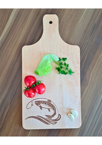 Balık Desenli Ahşap Kesme Tahtası fiyatları