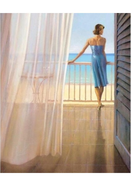 Canvas Odadaki Güzel Sayılarla Boyama Seti Kasnaklı 40 x 50 cm
