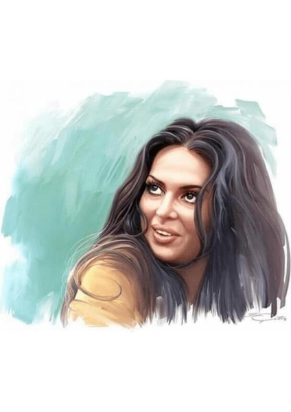 Canvas Türkan Şoray Sayılarla Boyama Seti Kasnaklı 50 x 65 cm