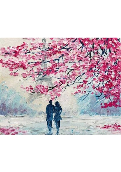 Canvas Pariste Sonbahar Sayılarla Boyama Seti Kasnaklı 50 x 65 cm indirimleri