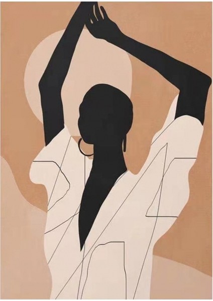 Canvas Kadının Esareti Sayılarla Boyama Seti Kasnaklı 40 x 50 cm