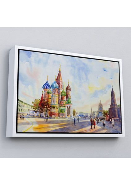 Çerçeveli Kremlin ve Kızıl Meydan Aziz Basil Katedrali Moskova TABLO-3559 fırsatları