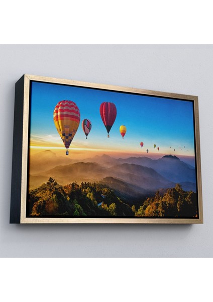 Çerçeveli Hava Balonları Dekoratif Kanvas Duvar TABLOSU-3580 fiyatları