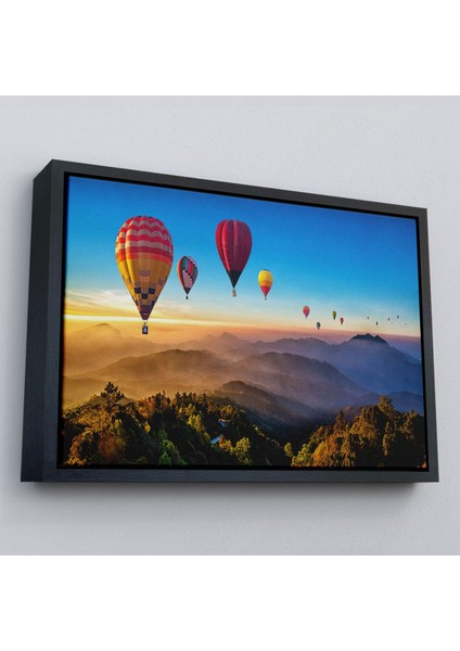 Çerçeveli Hava Balonları Dekoratif Kanvas Duvar TABLOSU-3580 modelleri