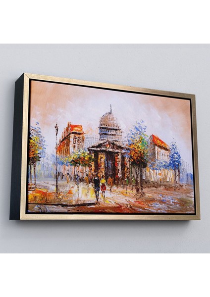 Çerçeveli Paris Sokakları Yağlıboya Görünüm Dekoratif Kanvas Duvar TABLOSU-3485 modelleri