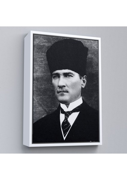 Çerçeveli Atatürk Portre Tablosu Mustafa Kemal Atatürk Dikdörtgen Dekoratif Kanvas Tablo-60 fırsatları