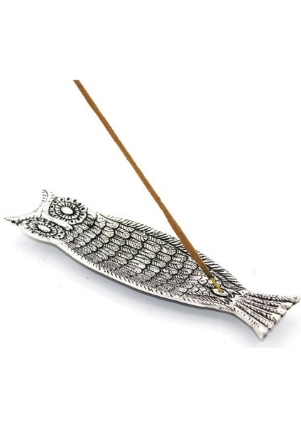 Metal Kayık Baykuş Tasarımı Tütsülük Model 1