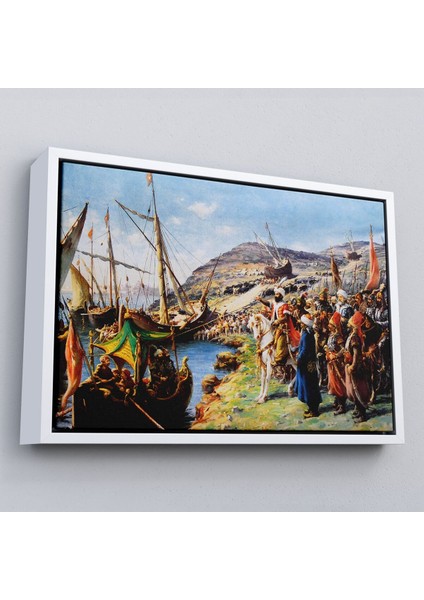 Çerçeveli Fatih Sultan Mehmet'in Istanbul Kuşatması, Gemileri Karadan Yürütme TABLOSU-6616 fırsatları