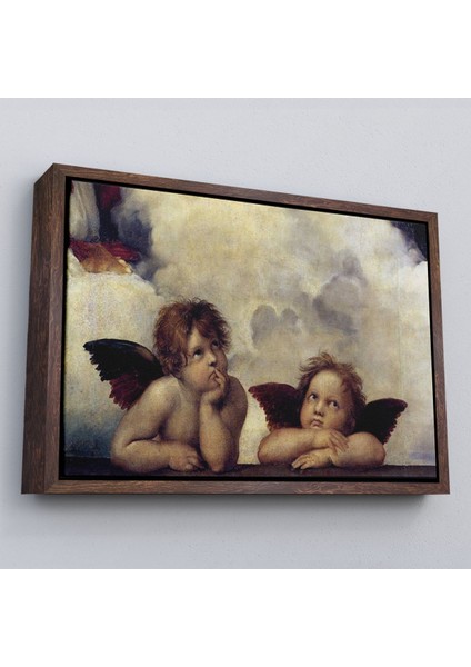 Çerçeveli Rafael’in Ünlü Melekleri Tablosu - Little ANGELS-6601