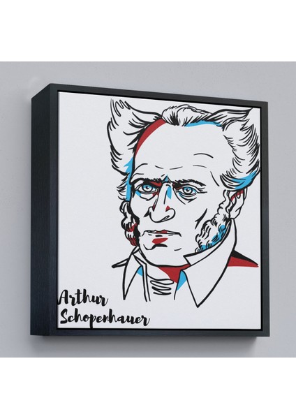 Çerçeveli Arthur Schopenhauer Dekoratif Kanvas TABLO-5821