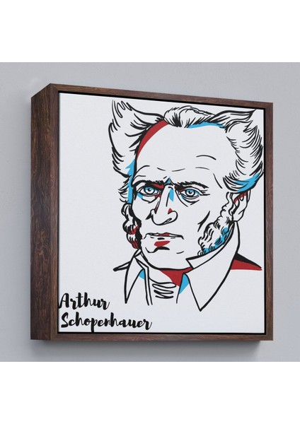 Çerçeveli Arthur Schopenhauer Dekoratif Kanvas TABLO-5821