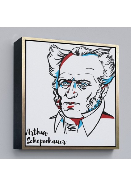 Çerçeveli Arthur Schopenhauer Dekoratif Kanvas TABLO-5821