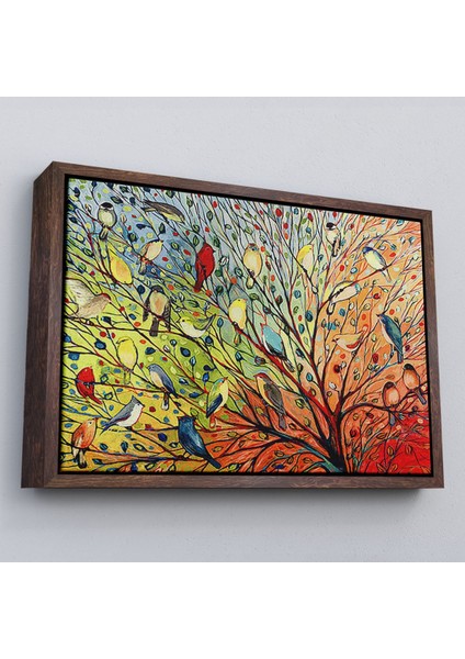 Çerçeveli 27 Kuş Tablosu - 27 BIRDS-6654