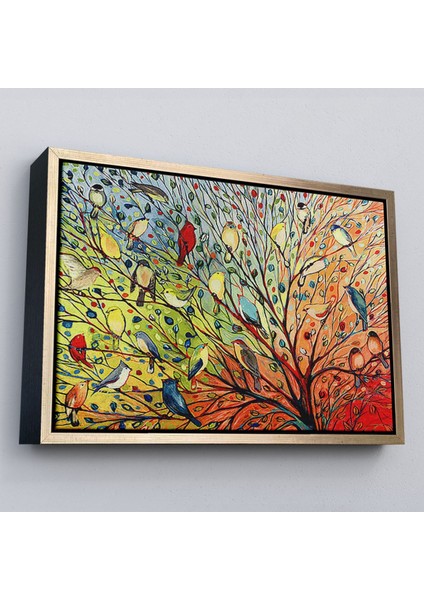 Çerçeveli 27 Kuş Tablosu - 27 BIRDS-6654
