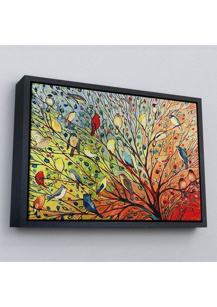 Çerçeveli 27 Kuş Tablosu - 27 BIRDS-6654