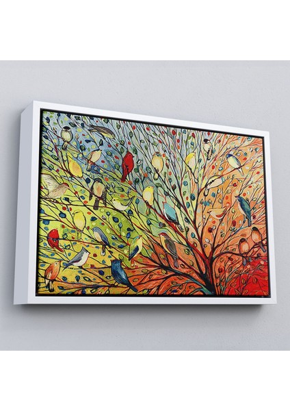 Çerçeveli 27 Kuş Tablosu - 27 BIRDS-6654