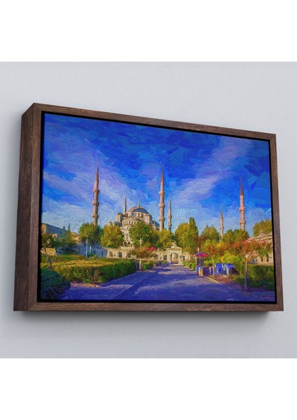Çerçeveli Sultan Ahmet Camii Yağlıboya Görünüm Kanvas TABLO-3694