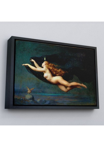 Çerçeveli La Nuit By Auguste Raynaud Kanvas Duvar Sanatı Tablo, Klasik SANAT-5406