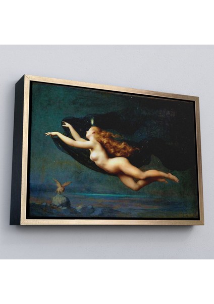 Çerçeveli La Nuit By Auguste Raynaud Kanvas Duvar Sanatı Tablo, Klasik SANAT-5406