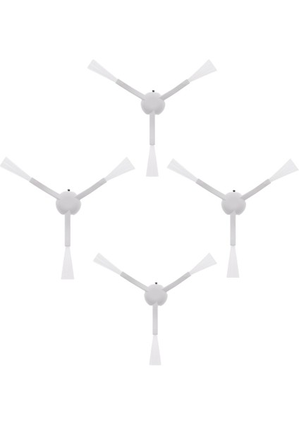 Xiaomi Vacuum Mop 1c (STYTJ01ZHM) Robot Süpürge Uyumlu 4'lü Beyaz Yan Fırça - Yedek Parça Seti