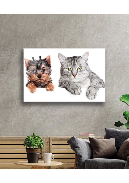 Marsilyan- Kedi ve Köpek Cam Tablo fiyatları
