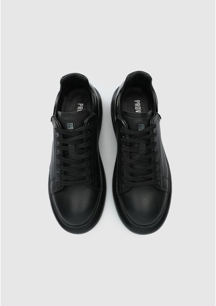 Siyah Deri Erkek Sneaker indirimleri
