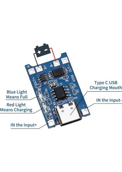 TP4056 18650 Lityum Pil Şarj Modülü USB Tip-C fiyatları