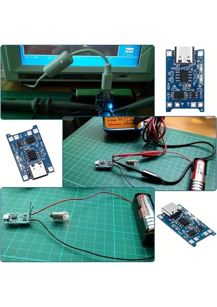 TP4056 18650 Lityum Pil Şarj Modülü USB Tip-C indirimleri