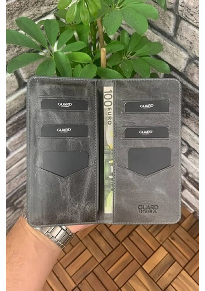 Hakiki Deri Antik Gri Telefon Girişli Erkek Portföy Cüzdan (T1508) modelleri