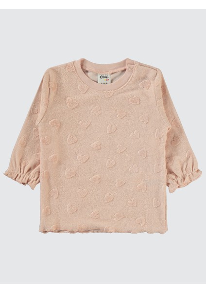 Kız Bebek Takım 6-18 Ay Pudra modelleri