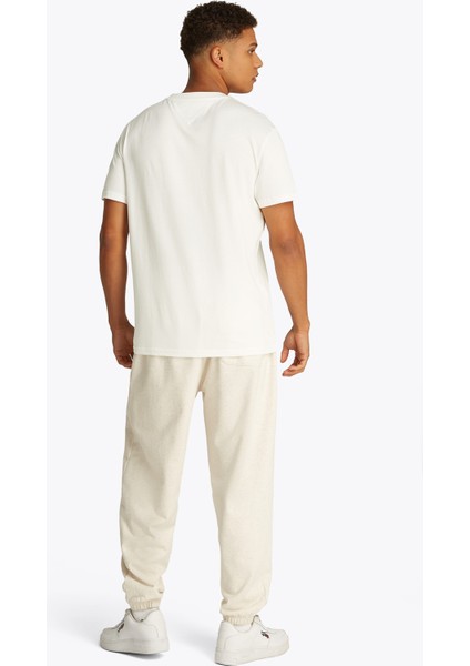 Bisiklet Yaka Ekru Erkek T-Shirt DM0DM20814YBL Tjm Reg Dna Graphıc fırsatları