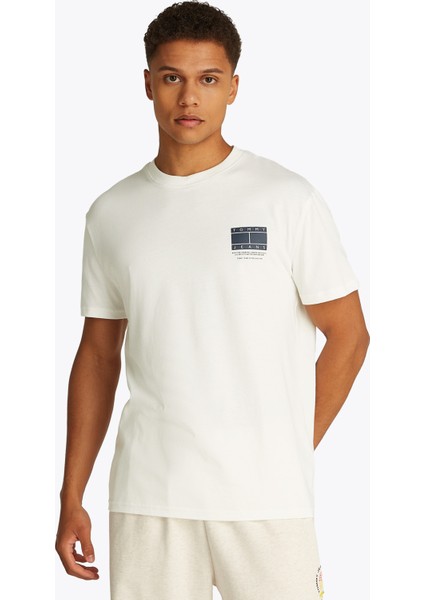 Bisiklet Yaka Ekru Erkek T-Shirt DM0DM20814YBL Tjm Reg Dna Graphıc